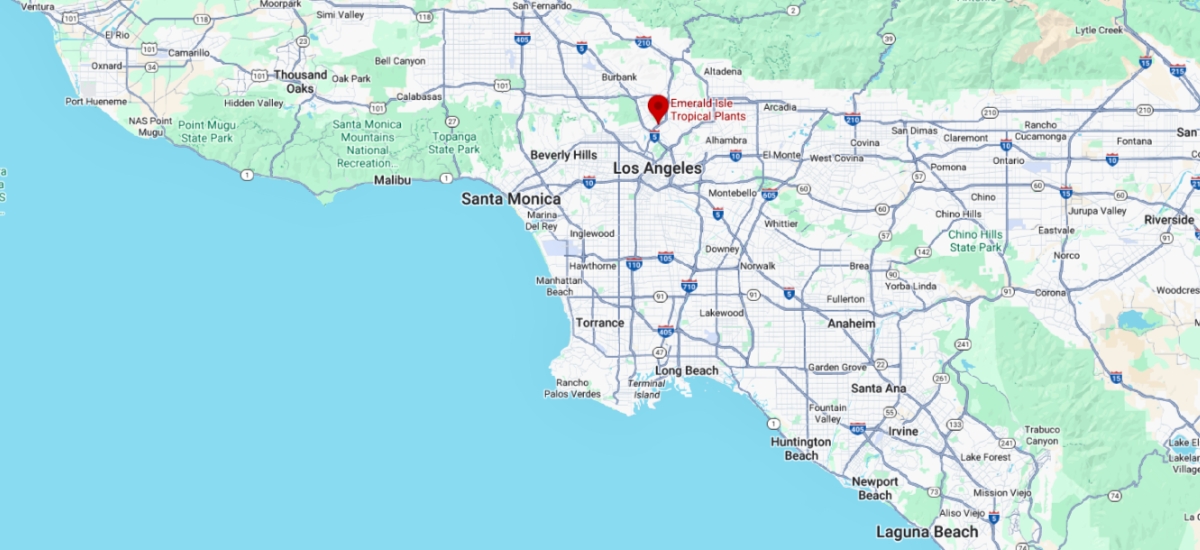 Emerald Isle Tropical Plants Service Areas